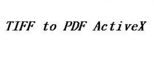 TIFF To PDF ActiveX 2.0.2011.723 software screenshot