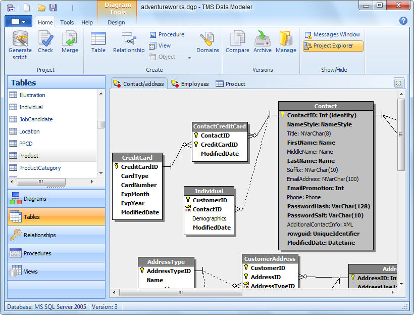 TMS Data Modeler 2.3.0.0 software screenshot