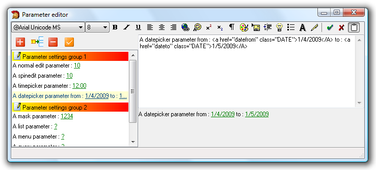 TParamListBox 1.3.4.5 software screenshot