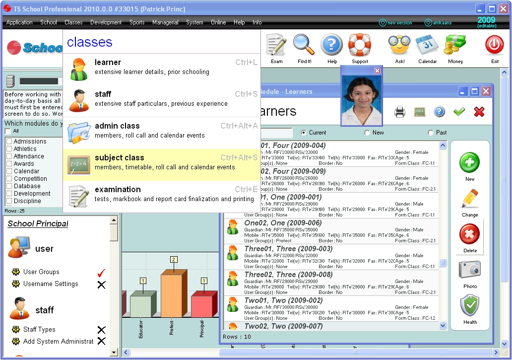 TS School Pro 2011.0.1 software screenshot