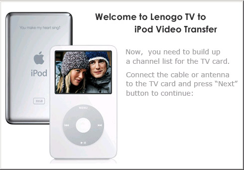 TV to iPod f 2.4 software screenshot