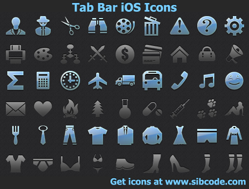 Tab Bar iOS Icons 2013.1 software screenshot