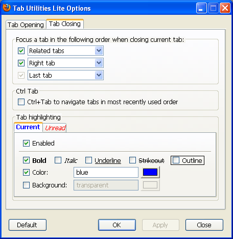 Tab Utilities Lite 1.5 software screenshot