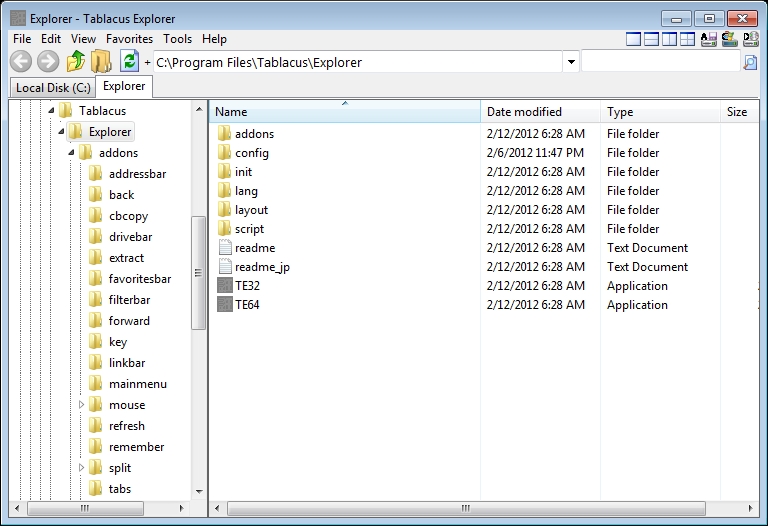 Tablacus Explorer 17.6.15 software screenshot
