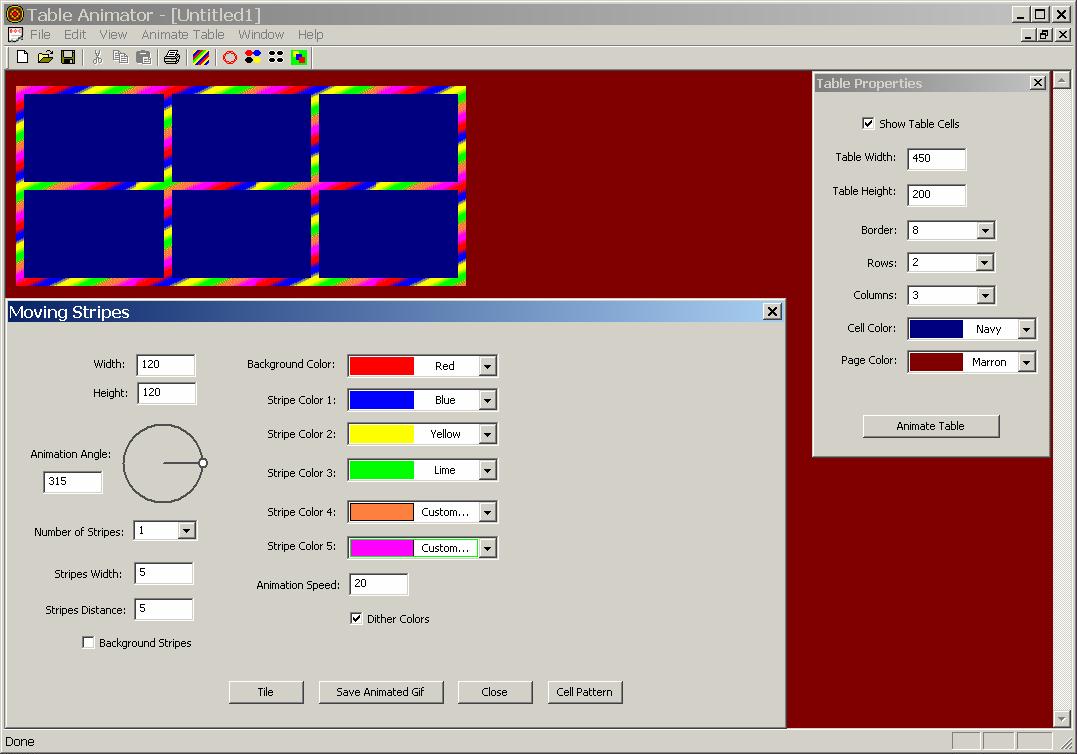 Table Animator 1.1 software screenshot