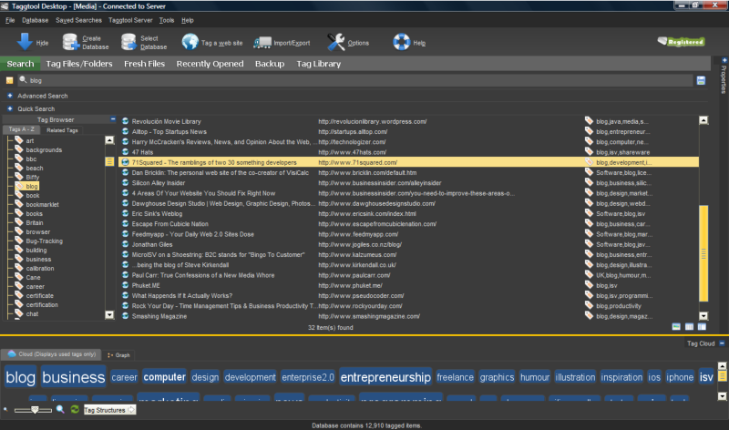 Taggtool 4.1.0 software screenshot
