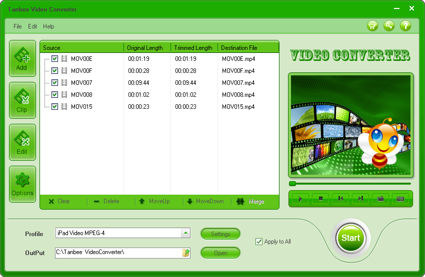 Tanbee Video Converter 3.8.91 software screenshot