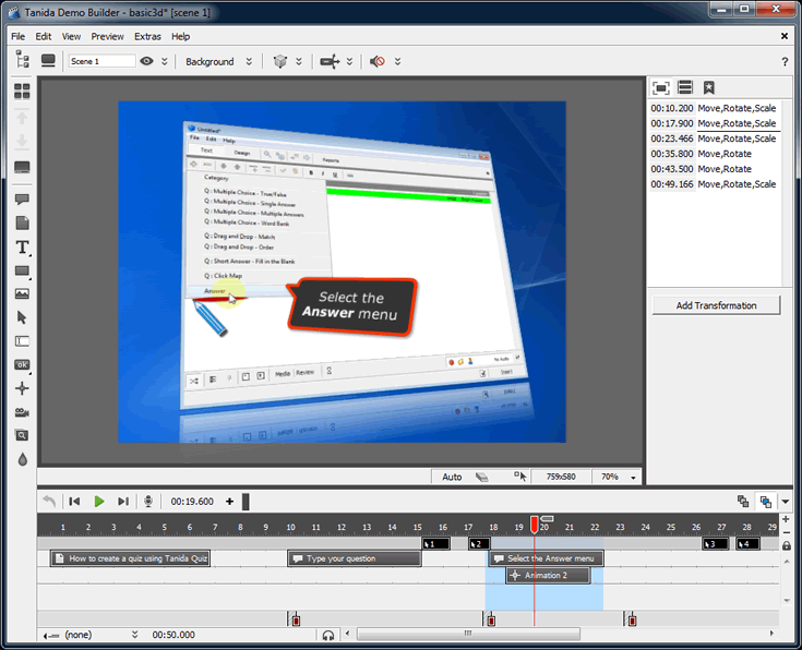 Tanida Demo Builder 11.0.23.0 software screenshot