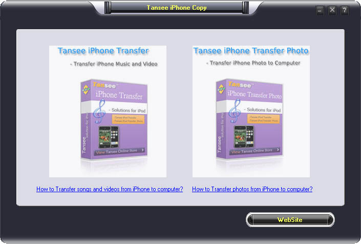 Tansee iPhone Copy Pack 6.0.0.0 software screenshot