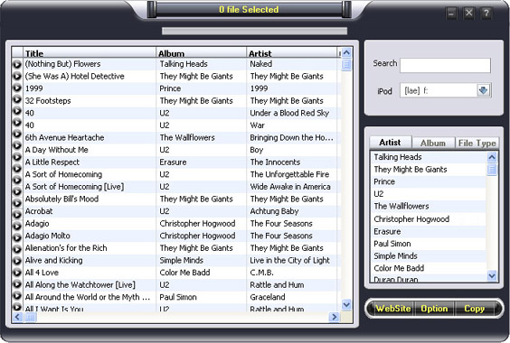Tansee iPod Transfer four 3.6 software screenshot
