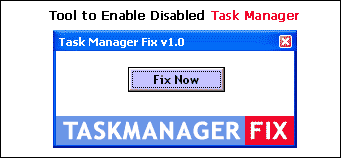 Task Manager Fix 1.0 software screenshot