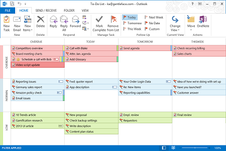 TaskCracker for Outlook 2.1.5 software screenshot