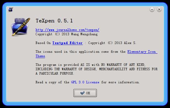 TeXpen 0.7.2 Beta software screenshot