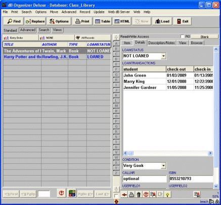 Teacher Organizer Deluxe 4.0 software screenshot