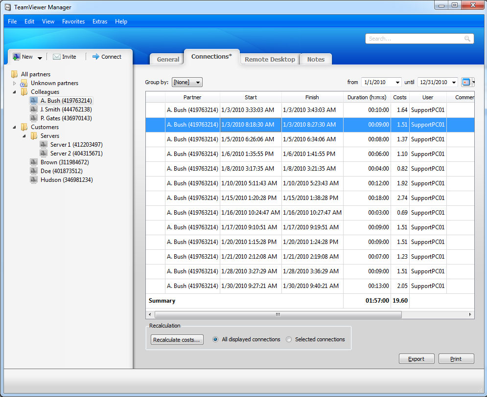 TeamViewer Manager 11.0.63017 software screenshot