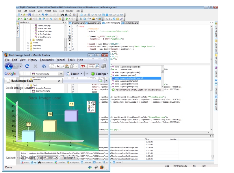 TeeChart for PHP Open Source 1.0 software screenshot
