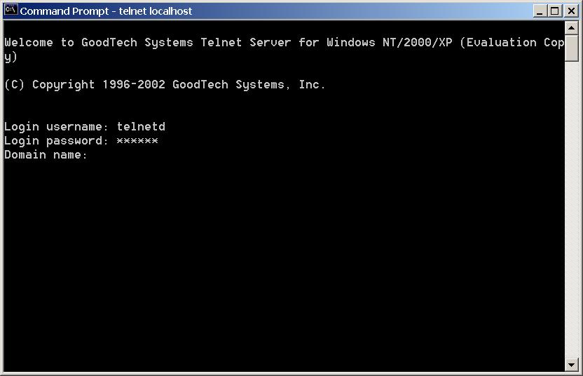 Telnet Server for Windows NT/2000/XP/2003 6.4 software screenshot