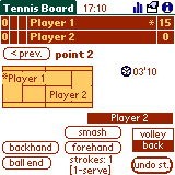 Tennis Board 1.1 software screenshot