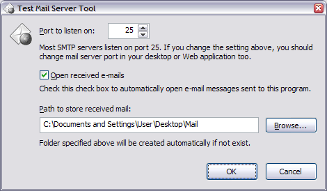 Test Mail Server Tool 2.70 software screenshot