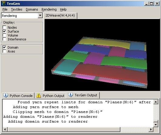 TexGen 3.8.0 software screenshot