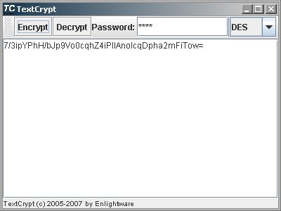TextCrypt 1.2 software screenshot