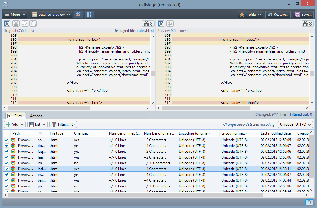 TextMage 2.7.1 software screenshot