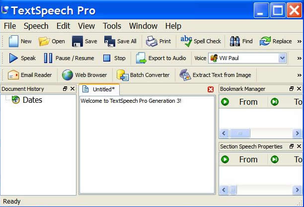 TextSpeech Pro 3.6.2 software screenshot