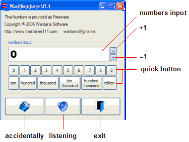 ThaiNumbers 1.3 software screenshot