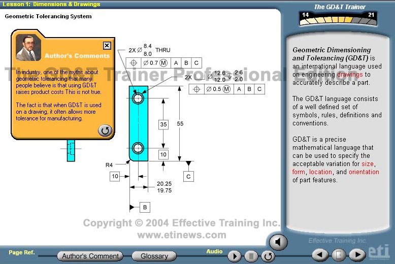 The GD&T Trainer: Professional Edition 3.0 software screenshot