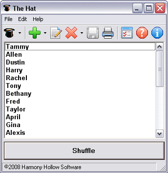 The Hat 3.1.1.7 software screenshot