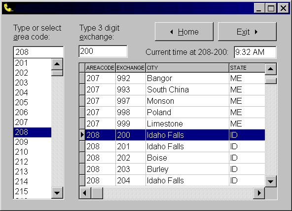 The Phone Exchange 2.00 software screenshot