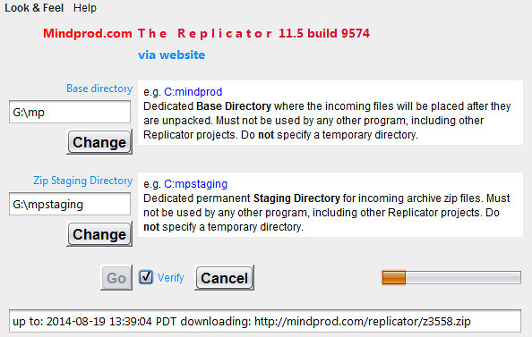 The Replicator 11.6.9586 software screenshot