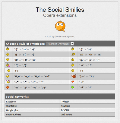 The Social Smiles 1.2.1 software screenshot