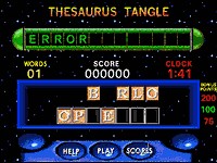 Thesaurus Tangle Jr 1.00 software screenshot