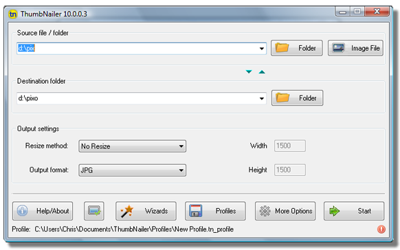 ThumbNailer 10.3.0.0 software screenshot