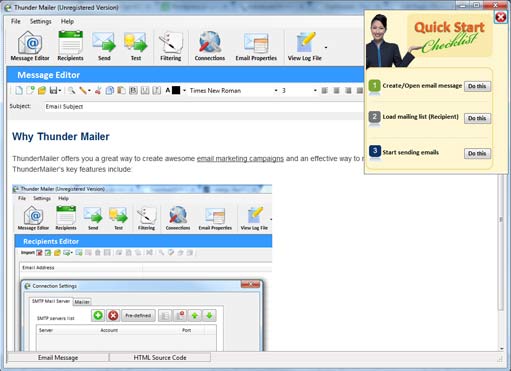 Thunder Mailer 1.2.0.0 software screenshot