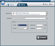 ThunderSoft Flash to MP3 Converter 1.8.0 software screenshot