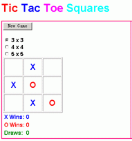 Tic Tac Toe Squares 1.0 software screenshot