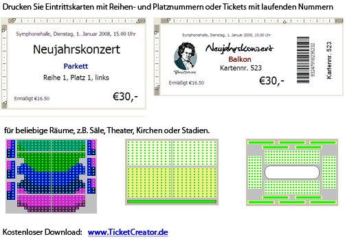 TicketCreator - Eintrittskarten drucken 5.5 software screenshot