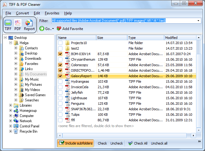 Tiff/PDF Cleaner 3.1.0 software screenshot