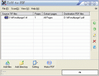 Tiff To PDF COM/SDK 3.4 software screenshot