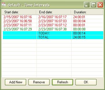 Time Aware 2007 1.0 software screenshot