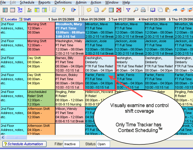Time Tracker Scheduling Software 5.101 software screenshot