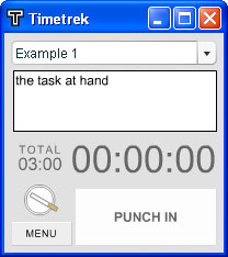 Time Trek 1.2 software screenshot