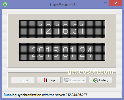 TimeAxon 2.3 software screenshot