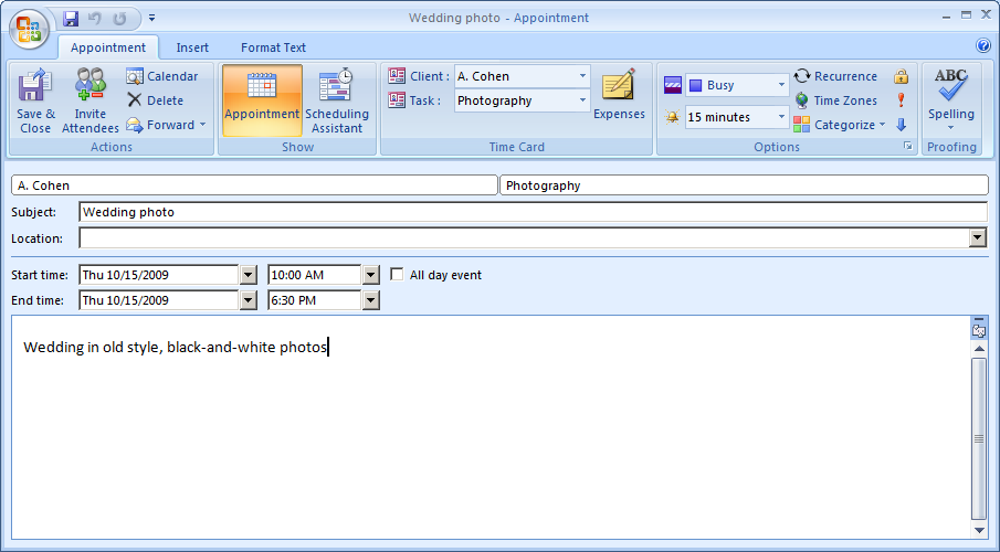 TimeCard Single 4.3 software screenshot