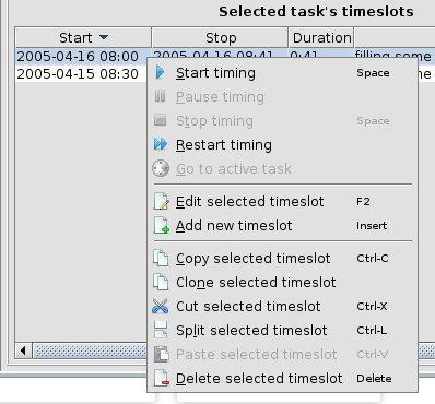 TimeSlotTracker 1.3.1 software screenshot