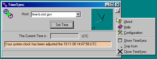 TimeSync 2.3.0 software screenshot