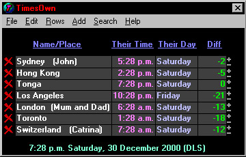 TimesOwn 3.0.7 software screenshot