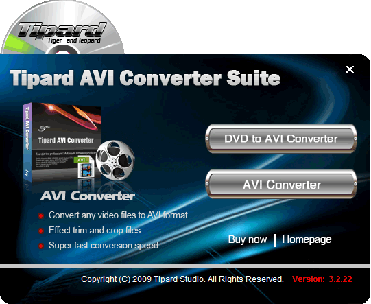 Tipard AVI Converter Suite 3.2.22 software screenshot